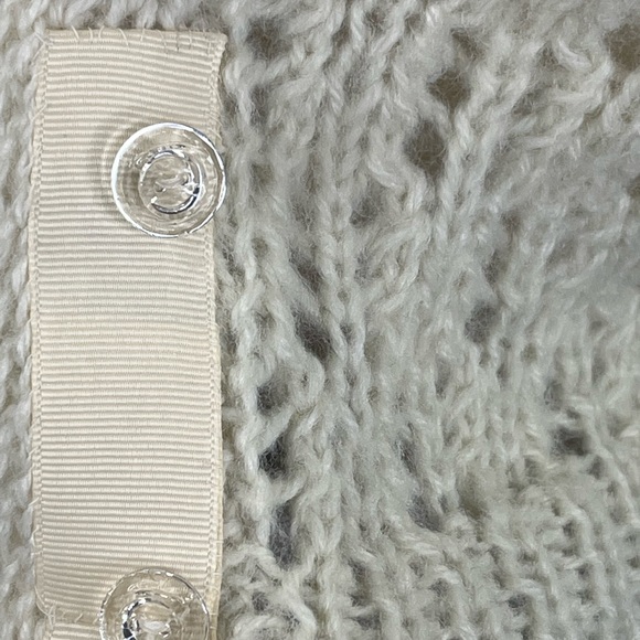 Vintage Open Weave Sleeveless Vest Cream-Medium - Picture 3 of 4